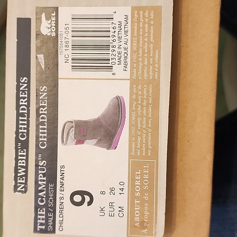Sorel girls' camps/ newbie boots,  shale